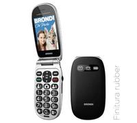 BRONDI AMICO COMFORT TELEFONO CELLULARE SENIOR TASTI GRANDI RETROILLUMINATI DISPLAY 2,8" NERO RUBBER