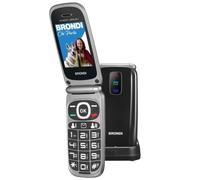 BRONDI AMICO LEALE+ TELEFONO PER ANZIANI TASTO SOS CONTROLLO REMOTO NERO