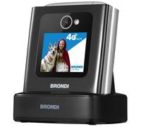 Brondi AMICO TUO 4G 6,1 cm (2.4") Nero, Metallico Telefono per anziani