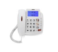 Brondi Bravo 90 LCD Telefono Fisso con tasti grandi, Bianco