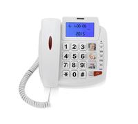Brondi Bravo 90 LCD Telefono Fisso con tasti grandi, Bianco