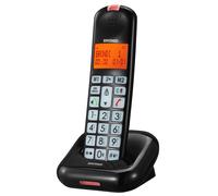 BRONDI BRAVO MOON TELEFONO CORDLESS VIVAVOCE ANZIANI LCD ECODECT NUOVO ITA NERO