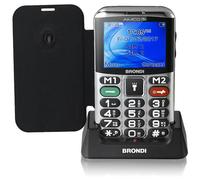 BRONDI - Chic Senior Phone Display 2.4 pollici con Tasti Grandi+ Tasto SOS Bluetooth Colore Nero Italia