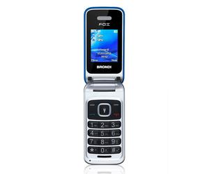 Brondi Fox 4,5 cm (1.77") 74 g Blu, Argento Telefono cellulare basico