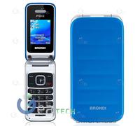 BRONDI FOX GSM QUADRI BAND TELEFONO CELLULARE A CONCHIGLIA DUAL SIM | BLU