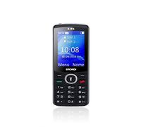 Brondi King - Telefono Cellulare, Sbloccato, Dual SIM, Risoluzione 240x320 punti, Display a colori 2.4", Fotocamera 1.3 Mp, Nero