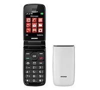 Brondi Magnum 4 Telefono Cellulare Maxi Display, Tastiera Fisica Retroilluminata, Dual Sim, 1.3 MP, Li-ion 800 mAh, Flip Attivo, Bianco