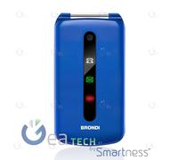 BRONDI PRESIDENT CELLULARE ULTRA SOTTILE E ICONE LED SUL FLIP FOTOCAMERA BLU