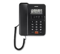 Brondi Telefono DECT Cornetta con Cavo Nero con Display LCD