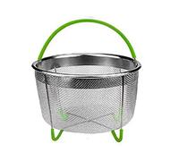 BRONG Cestello Cottura a Vapore Pentola a Pressione Inox 6QT Cestello Vapore Instant Pot con Manico per Carne Cestello Uova