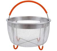 BRONG Cestello Cottura a Vapore Pentola a Pressione Inox 6QT Cestello Vapore Instant Pot con Manico per Carne Cestello Uova