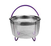 BRONG Cestello Cottura a Vapore Pentola a Pressione Inox 6QT Cestello Vapore Instant Pot con Manico per Carne Cestello Uova