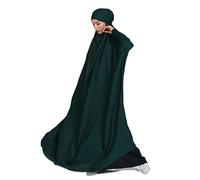 BRONG Vestito da Donna Musulmano da Preghiera Vestiti Abaya Donna Abiti Hijab per Le Donne Musulmane Manica Lunga Ampia Pregare Niqab Tappeto Vestiario Scuro Verde