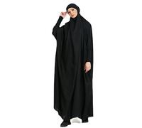 BRONG Vestito da Donna Musulmano da Preghiera Vestiti Abaya Donna Abiti Hijab per Le Donne Musulmane Manica Lunga Ampia Pregare Niqab Tappeto Vestiario Nero