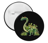 Brontosaurus Dinosauro Fiore Bottoni Pin Distintivi Banda Stagnata Spille Mestieri per Camicie Vestiti Borsa Accessorio, 20PCS, plastica e latta