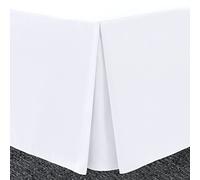 Bronwen Mathew - Mantovana per letto king size, con mantovana plissettata, in microfibra morbida spazzolata, di facile manutenzione, non si stira (king size, bianco)