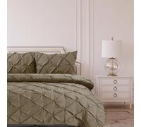 Bronwen Mathews Set copripiumino super king size, con 2 federe, color tortora scuro, con pieghe a pieghe, in morbida microfibra, set di biancheria da letto super king (grigio scuro, super king size)