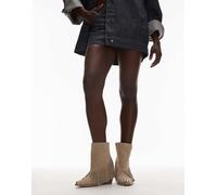 Bronx - Jukeson - Stivaletti stile western color avena in camoscio con frange-Neutro 39