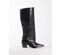 Bronx - New-clint - Stivali al ginocchio stile western in pelle neri-Nero 39