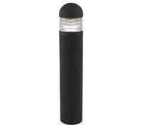 Bronx Outdoor Post - Metallo nero, vetro trasparente e policarbonato