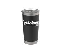 Bronx Parkchester NY New York Quartiere Retro Script Bicchiere termico in acciaio inox doppia parete