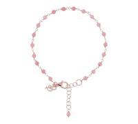 Bronzallure Bracciale Rosario Donna placcato Oro 18k - Bracciale Rosario con Quarzite Rosa - Gioielli Made in Italy - Braccialetto Idea Regalo Compleanni, Anniversari, Festa Donna, Festa Mamma