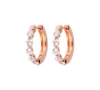 BRONZALLURE Orecchini Donna placcati Oro 18k - Orecchini a Cerchio Anallergici con Cubic Zirconia - Gioielli Made in Italy - Idea Regalo Compleanni, Anniversari, Festa Donna, Festa Mamma