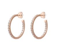 BRONZALLURE Orecchini Donna placcati Oro 18k - Orecchini a Cerchio Anallergici con Cubic Zirconia - Gioielli Made in Italy - Idea Regalo Compleanni, Anniversari, Festa Donna, Festa Mamma