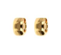 BRONZALLURE Orecchini Donna placcati Oro Giallo 18k - Orecchini a Cerchio Lucidi Anallergici - Diametro 1.5cm - Gioielli Made in Italy - Idea Regalo Compleanni, Anniversari, Festa Donna, Festa Mamma
