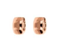 BRONZALLURE Orecchini Donna placcati Oro Rosa 18k - Orecchini a Cerchio Lucidi Anallergici - Diametro 1.5cm - Gioielli Made in Italy - Idea Regalo Compleanni, Anniversari, Festa Donna, Festa Mamma