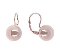 BRONZALLURE Orecchini Donna placcati Oro Rosa 18k - Orecchini Pendenti Lucidi a Sfera Anallergici - Gioielli Made in Italy - Idea Regalo Compleanni, Anniversari, Festa Donna, Festa Mamma