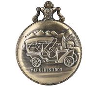 Bronze Car Quartz Pocket Watch Steam Chain Wall Clock Men's and Women's Antique Jewelry Watch Gifts