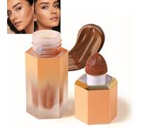 Bronzer liquido, Terra Abbronzante Viso, Abbronzatura a lunga durata per il viso, Facile da usare e sicuro, Make-up idratante per il contorno con applicatore ammortizzato e finitura opaca e radiosa.