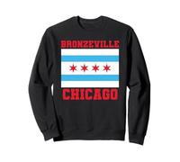 Bronzeville Chicago Illinois Flag 773 312 Piatto Fondo Pizza Felpa