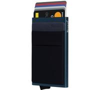 Bronzi® Portafoglio Porta badge Uomo Donna Slim Porta Carte Credito - Protezione RFID - Mini Portatessere tascabile smart schermato (Blu Mare)