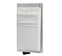 Bronzi® Portafoglio Porta badge Uomo Donna Slim Porta Carte Credito - Protezione RFID - Mini Portatessere tascabile smart schermato (Argento)