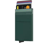 Bronzi Portafoglio Porta badge Uomo Slim - Protezione RFID Porta Carte Credito - Portacarte Mini Portatessere tascabile smart schermato (Verde Oliva)