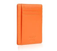 Bronzi® Portafoglio Uomo Slim Piccolo | Portacarte Uomo Donna Portatessere Porta Carte Di Credito | Portafogli Mini Protezione RFID con Portamonete | Box Regalo - Brand Italiano