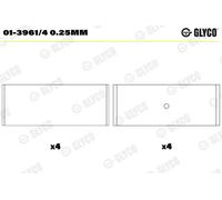 Glyco 01-3961/4 0.25mm Cuscinetto per VW Golf IV Skoda Octavia i Seat Leon Audi