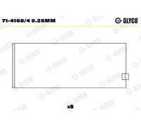 Bronzina di biella per ALFA ROMEO 155 164 1750-2000 75 90 ALFETTA ALFETTA GT BER