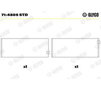 Cuscinetto della biella GLYCO 71-4805 STD