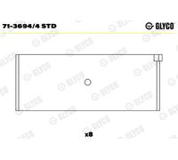 Bronzina di biella per ARO AUDI AUDI (FAW) DONKERVOORT FORD SEAT SKODA VW VW (FA