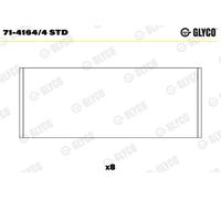 Bronzina di biella per HONDA ICML LAND ROVER MG ROVER 200 25 25 COMMERCE 400 45