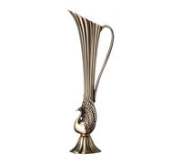 Bronzo Metallo Vasi Pavoni Intaglio Vintage Antichi Disposizioni floreali Contenitore Per Le Case Tradizionali Moderni Styling Eleganti Case Decori Vasi