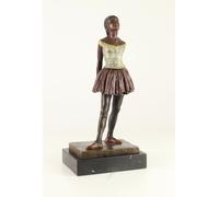 Bronzo Scultura Ballerina IN Tutu 39cm Colorato Stile Liberty Figura IN Bronzo