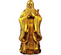 Bronzo Statua di Confucio Decorazione Statua di Confucio Buddha Aiutare Lo Studio E La Carriera Meditando, Clear, L