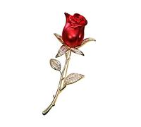 Brooch,brooches for women,Brooches and Pins Red Rose Brooch Suit Coat Collar Decoration Accessories Fashionable Luxury Metal Pin Women's Brooch Brooch Ladies