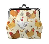 Brood Of Chickens Stampa Delle Donne Bacio Lock Coin Pouch, Mini Portafoglio Per Carte E Rossetto, Morbido Borsa Compatta