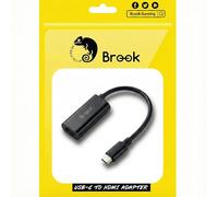 Brook Adattatore da USB-C a HDMI 4K 60Hz con ricarica PD da 100 W, convertitore da USB di tipo C a HDMI per Switch e Switch 2, Steam Deck, ROG Ally, laptop, tablet e monitor, Plug and Play