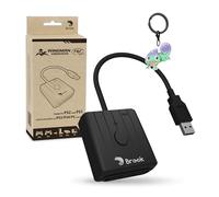 Brook Wingman FGC Retro con Portachiavi - PS1 & PS2 Controller per PS5, PS4, PC - Turbo, Remap, Macro - X-Input - Compatibile con tappetini da ballo, arcade, controller di gioco ritmico